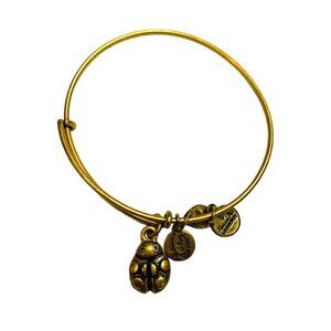 Alex and Ani Goldtone Adjustable Bangle Ladybug Charm Bracelet